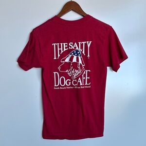 Red Crew Neck Short Sleeve Tee Salty Dog Cafe